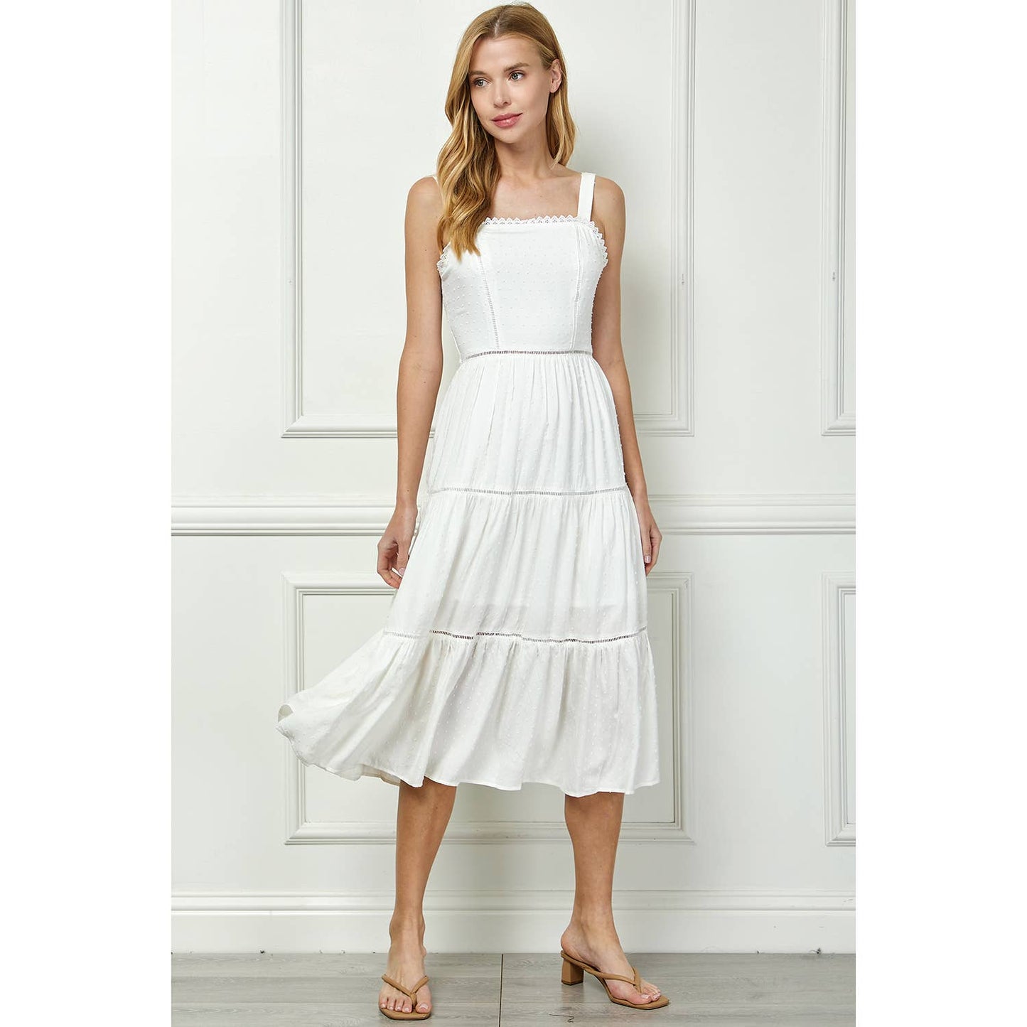 Micah TIered Dress with Back Bow S-XL