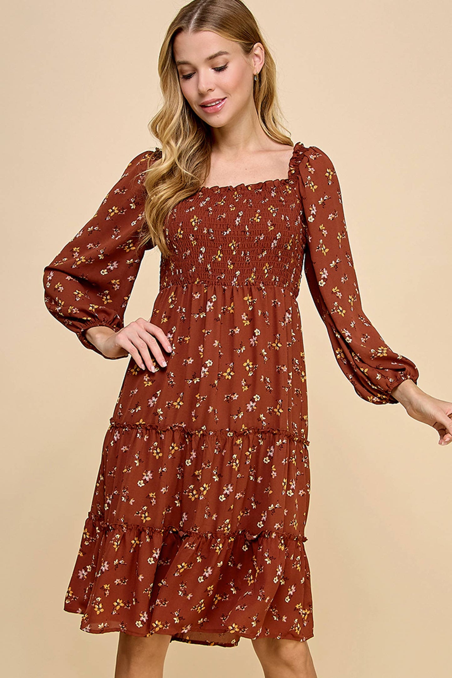 Maxwell Floral Dress S-XL - Multiple Colors