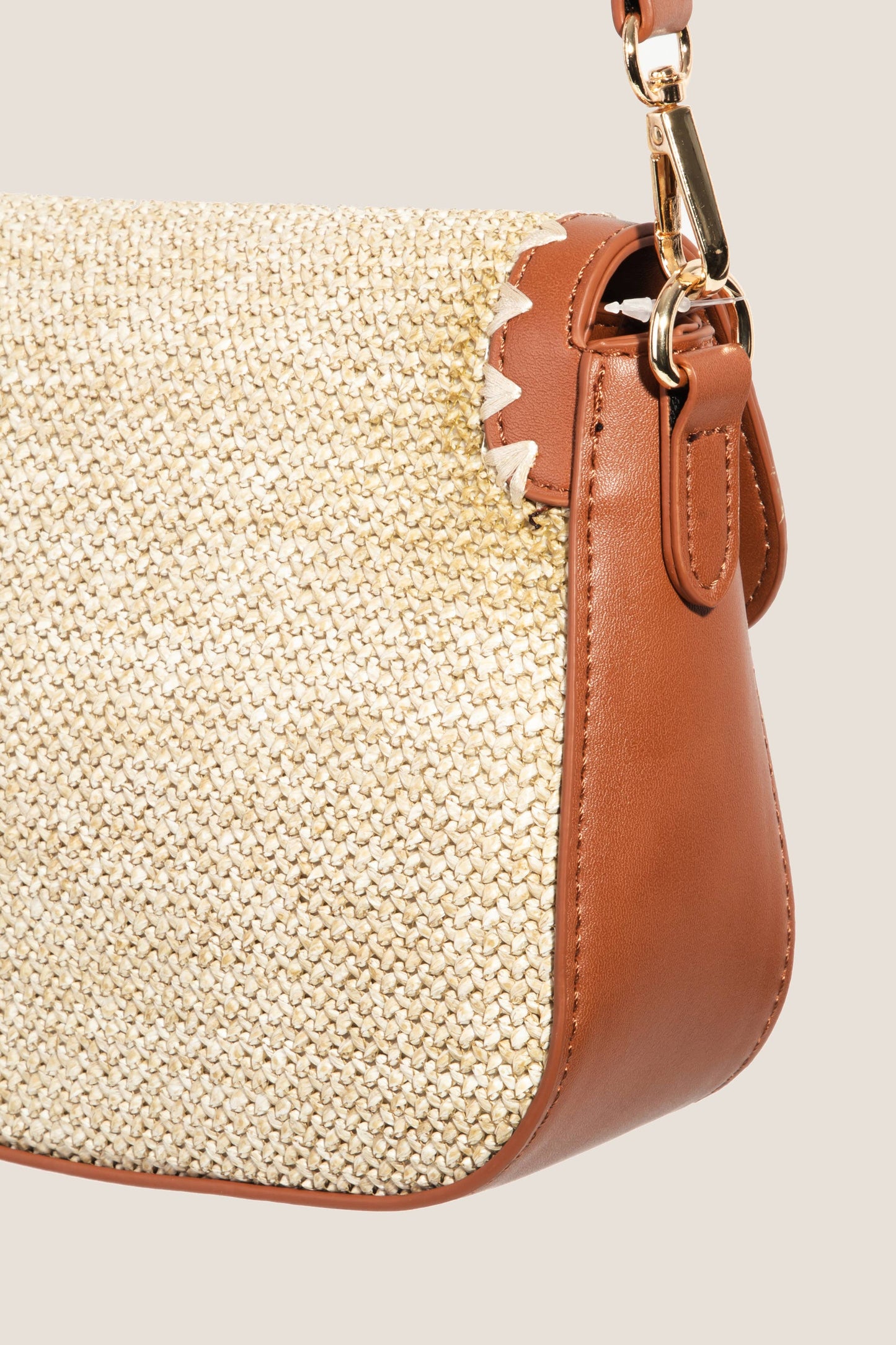 Braided Faux Leather Crossbody Bag