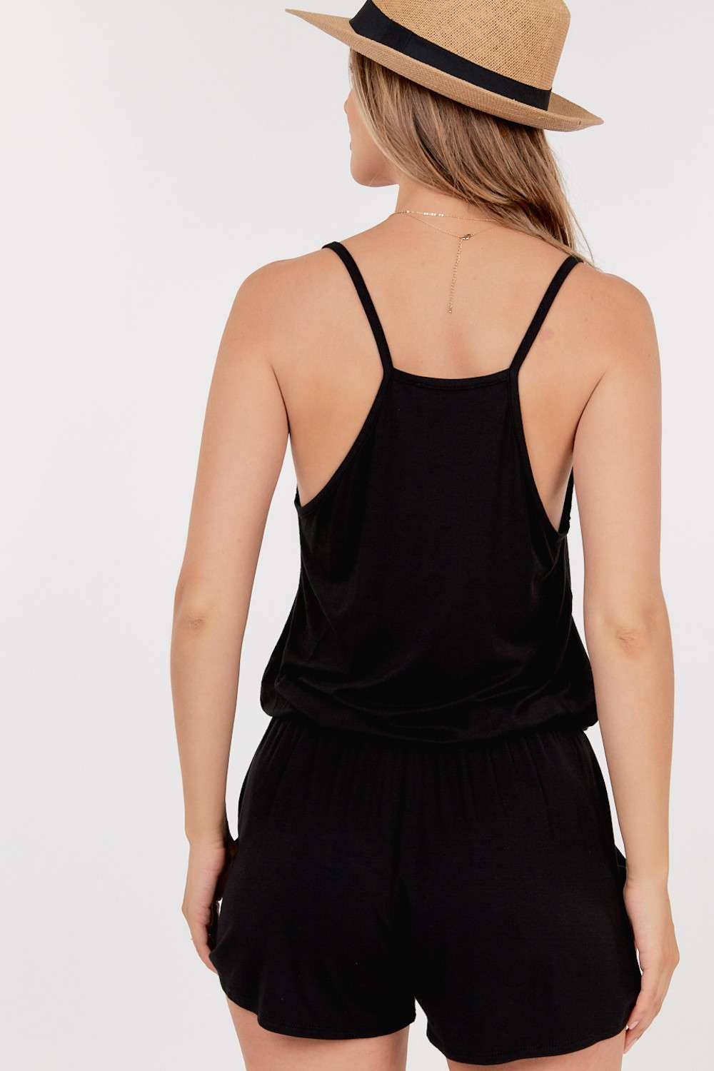 Sleeveless Romper With Spaghetti Straps S-XL