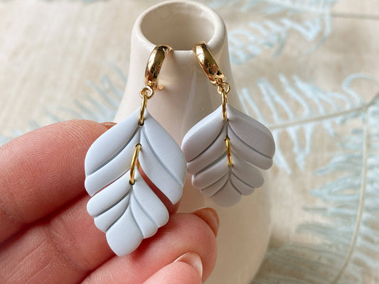 Clay Leaf Earrings