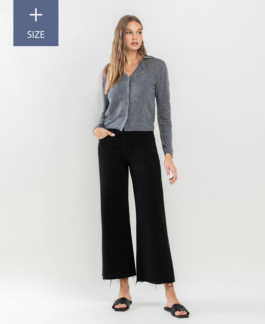 Curvy Banks High Rise Cropped Wide Leg Jeans