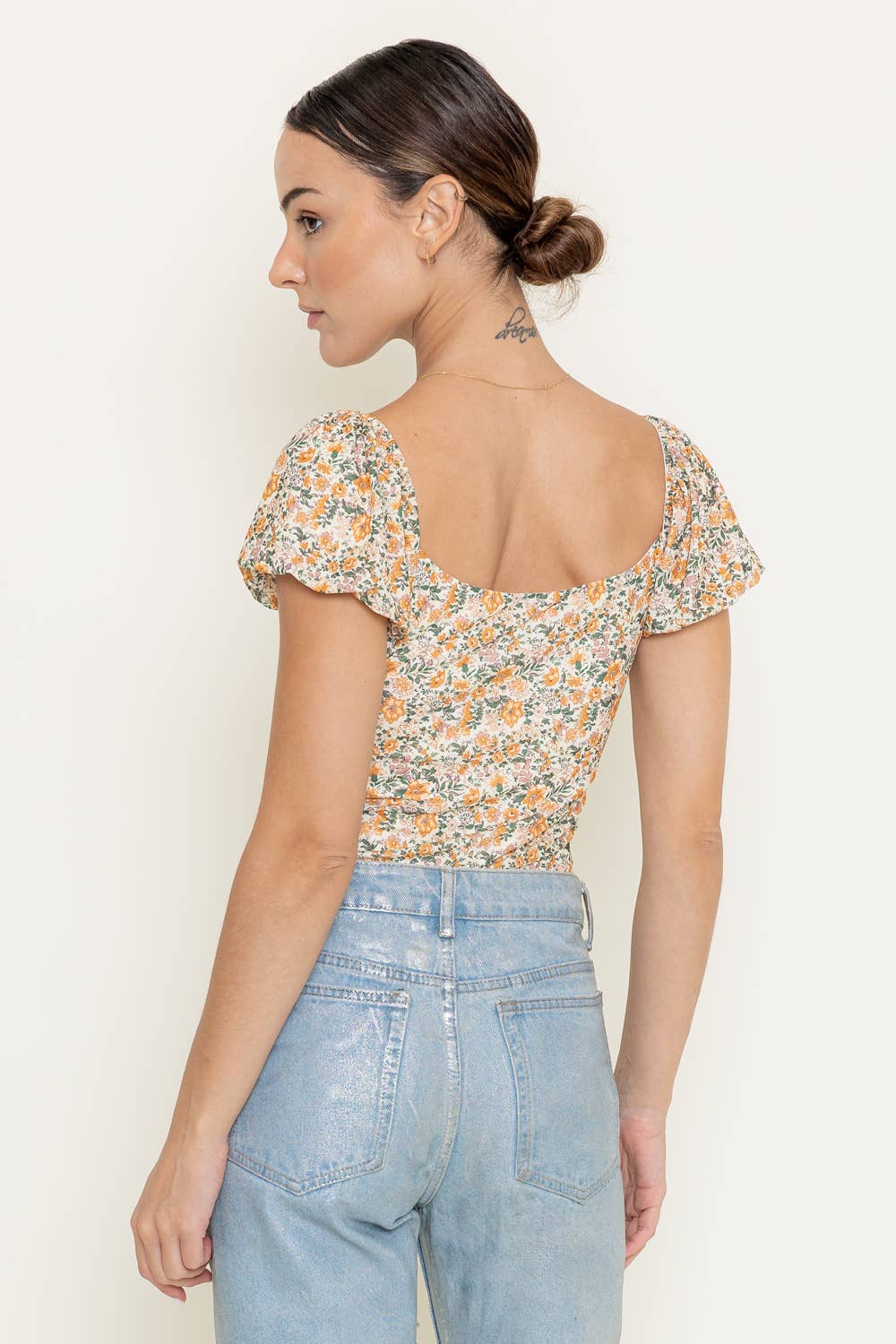 Ava Floral Cap Sleeve Bodysuit