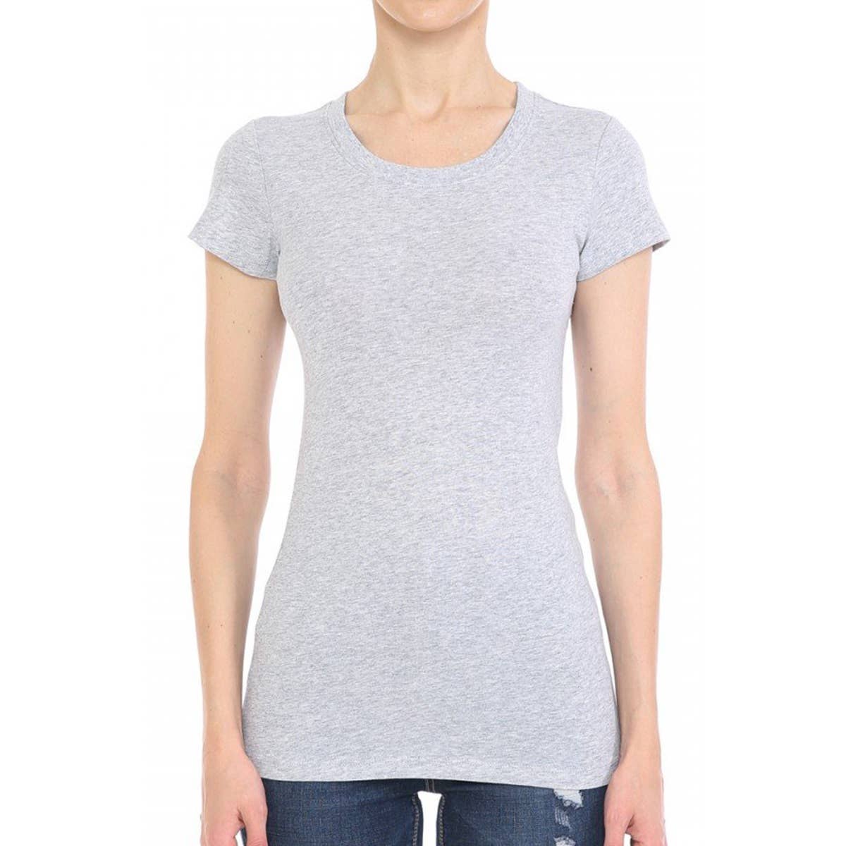 Round Neck Basic Tee - Multiple Colors