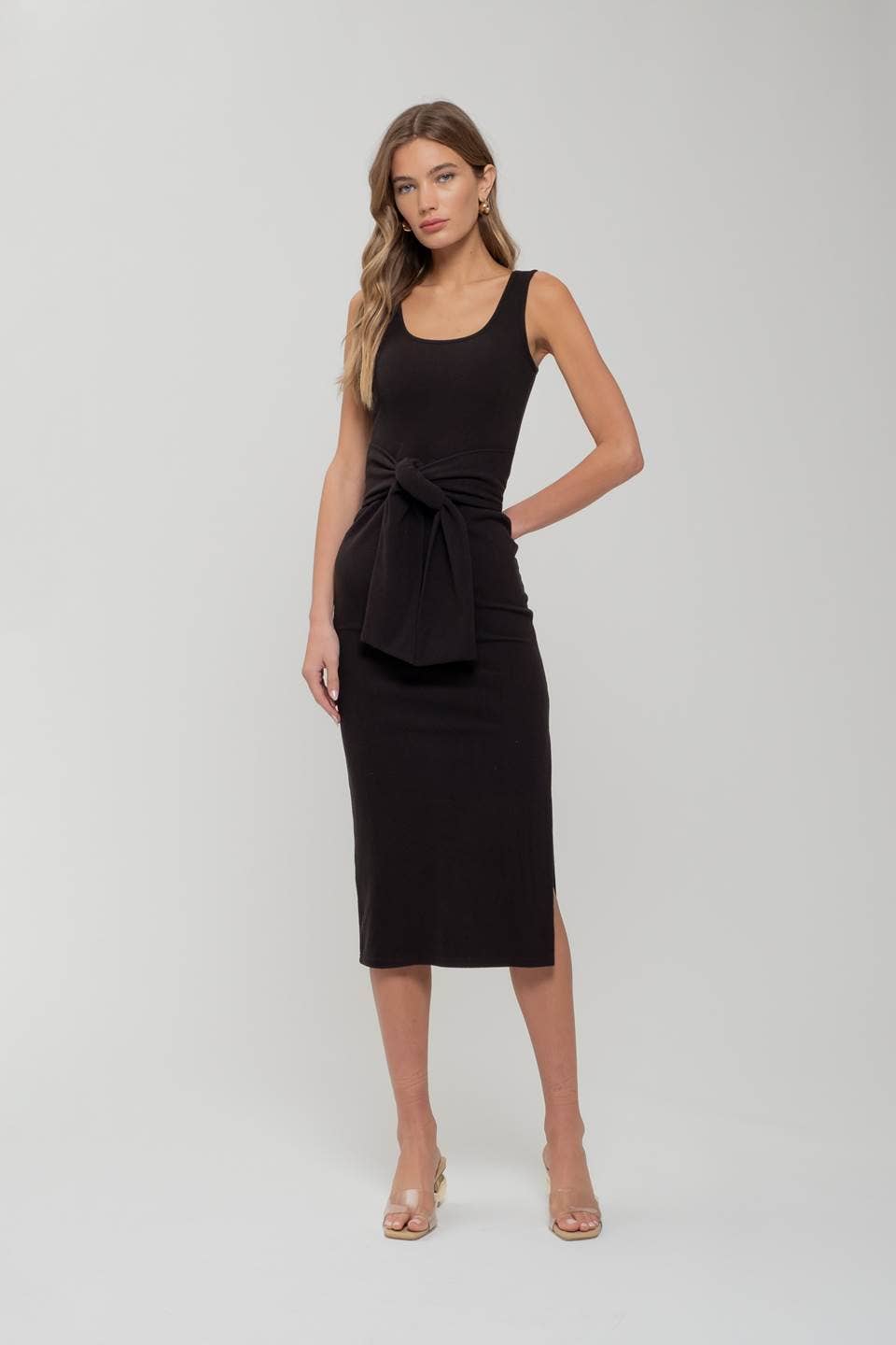 Jacqueline Front Tie Midi Dress