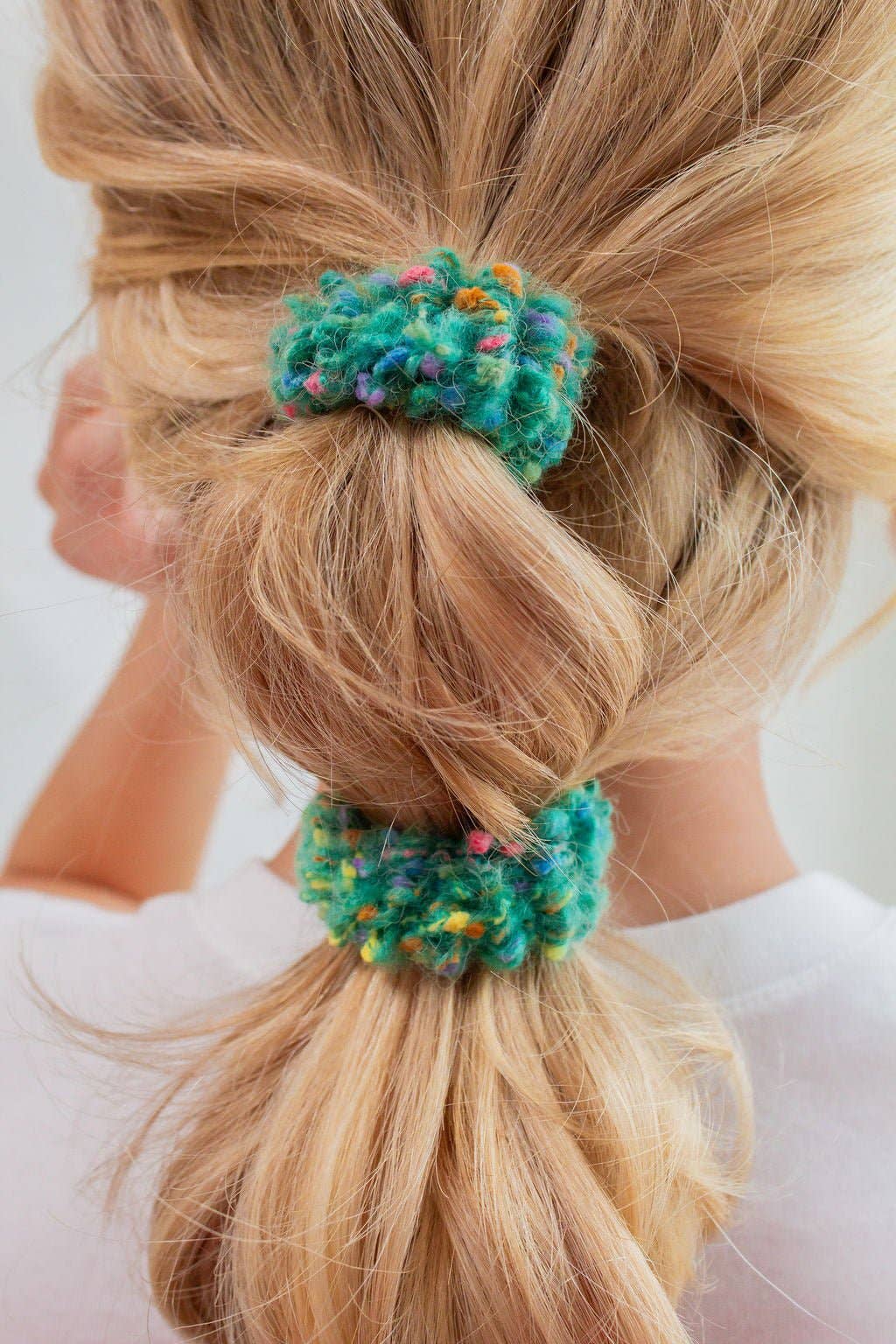 Pom Pom Hair Tie 3-Pack - Multiple Colors