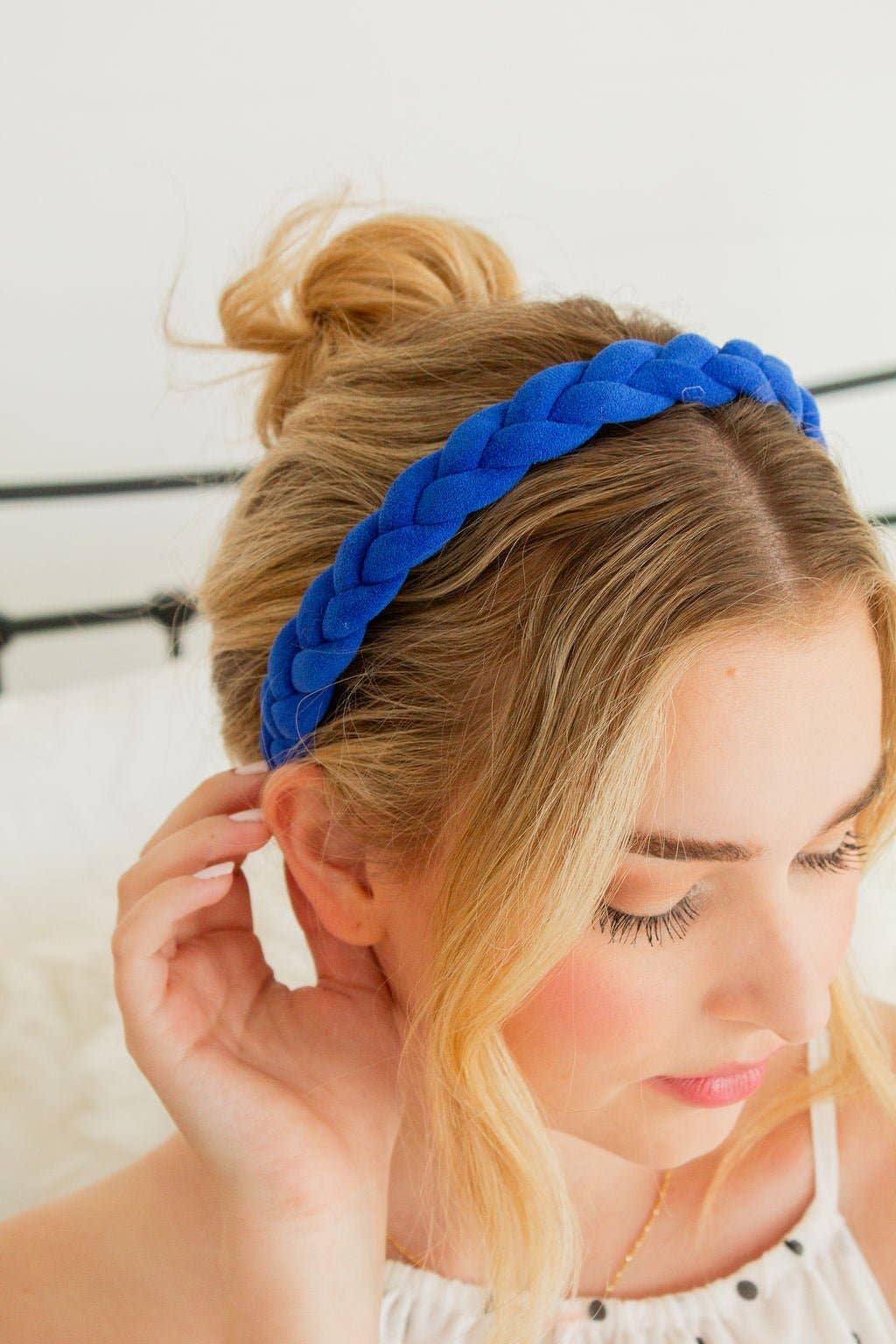 Blue Braided Headband