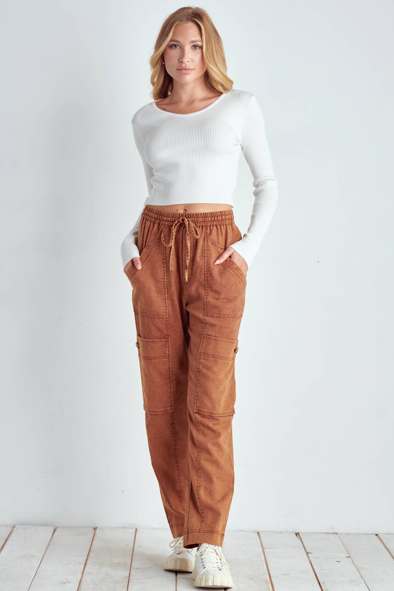 Mineral Washed Cargo Pants - Multiple Colors
