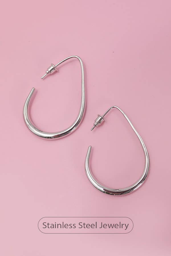 Teardrop Hoops - Multiple Colors