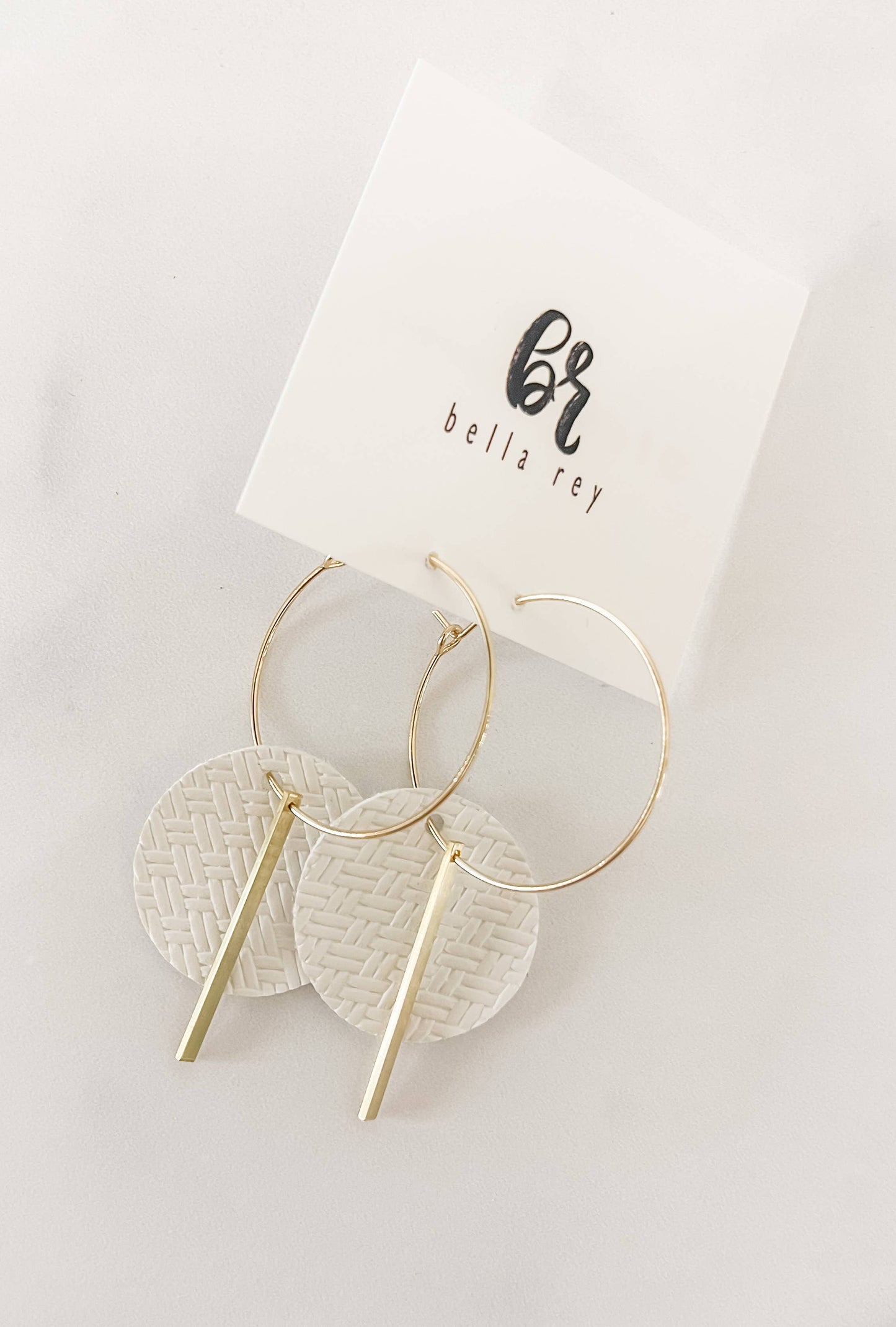 The Heather hoop earrings {white}