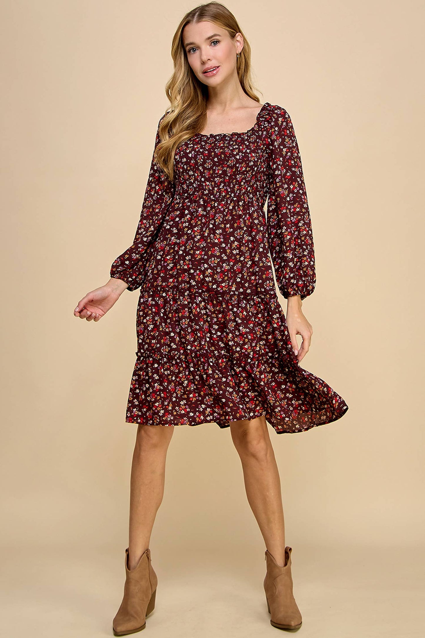 Maxwell Floral Dress S-XL - Multiple Colors