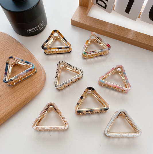 Triangle Gold Hair Clips