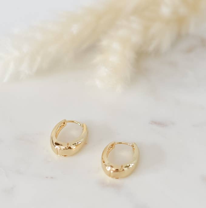 The  Ember hoops gold plated earrings