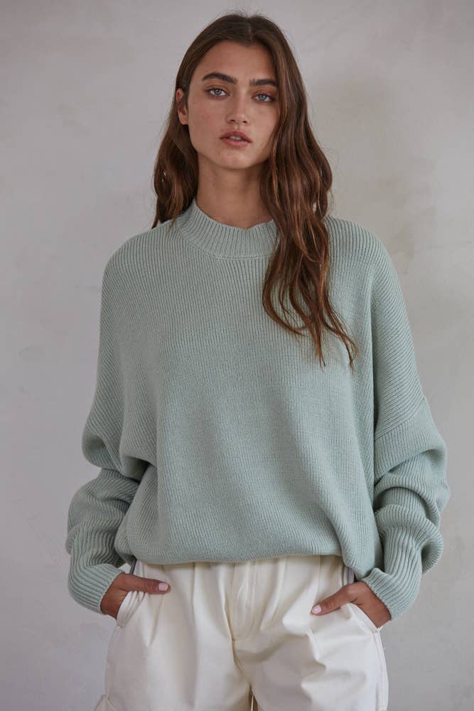 Pistachio Chunky Oversized Sweater