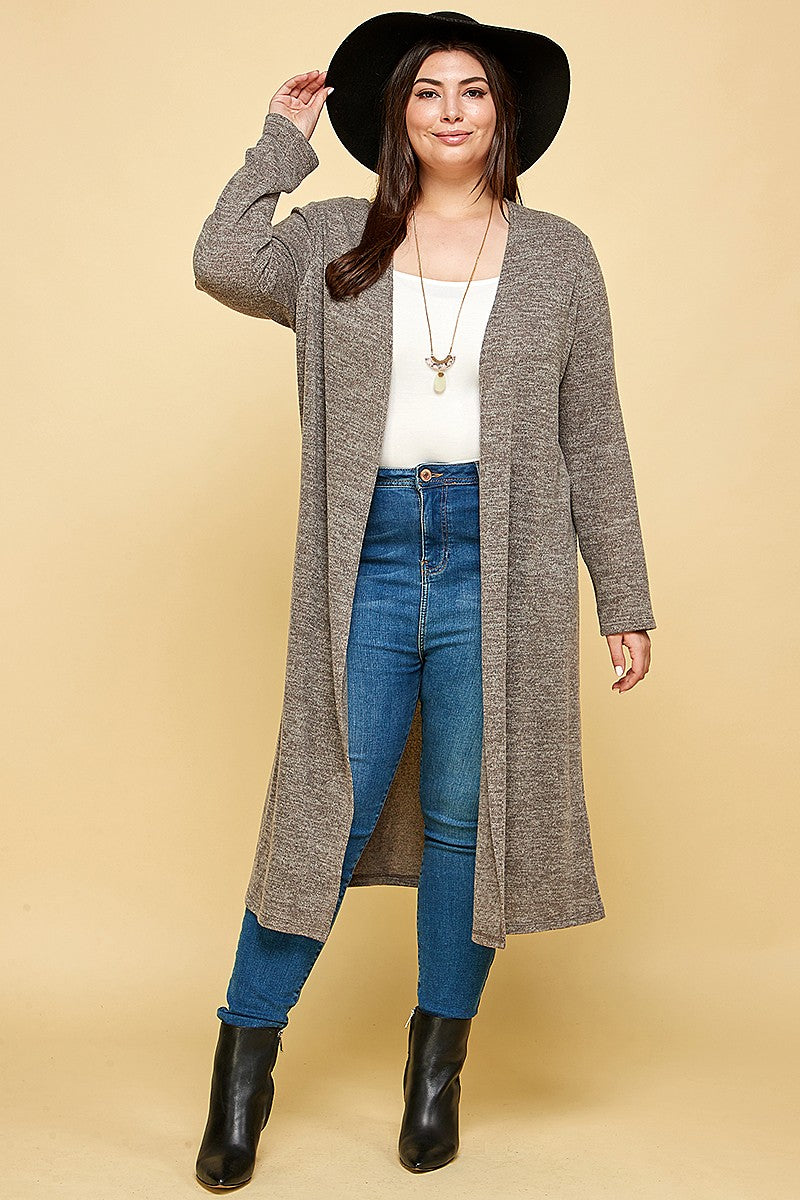 Diana Long Line Duster Cardigan Plus Size- Multiple Colors – Ever Rhode