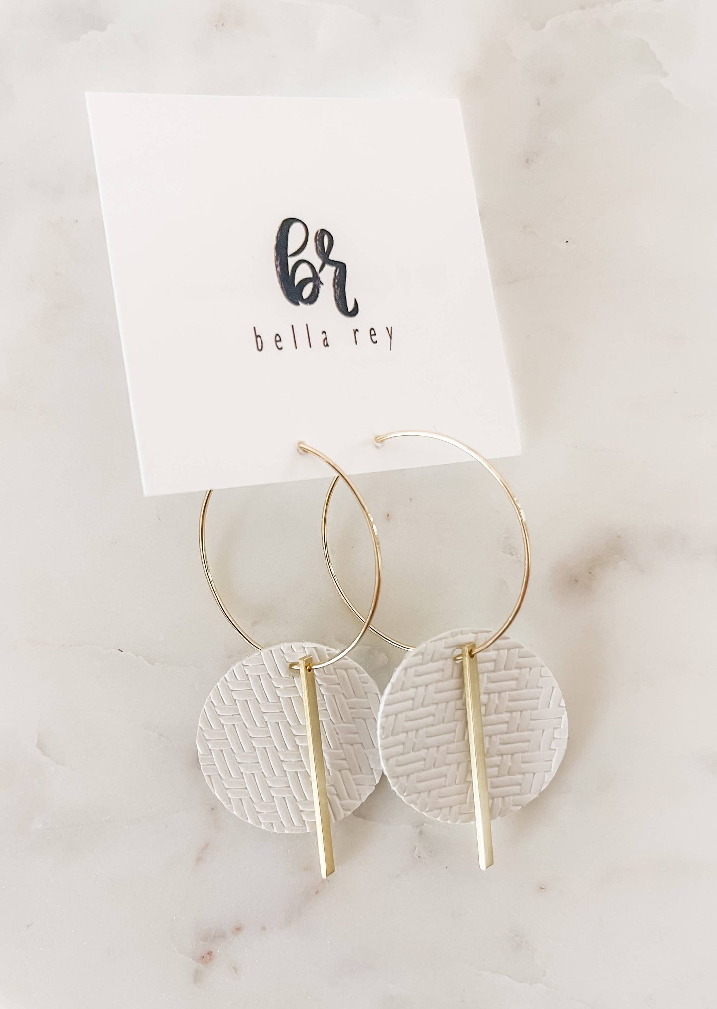 The Heather hoop earrings {white}