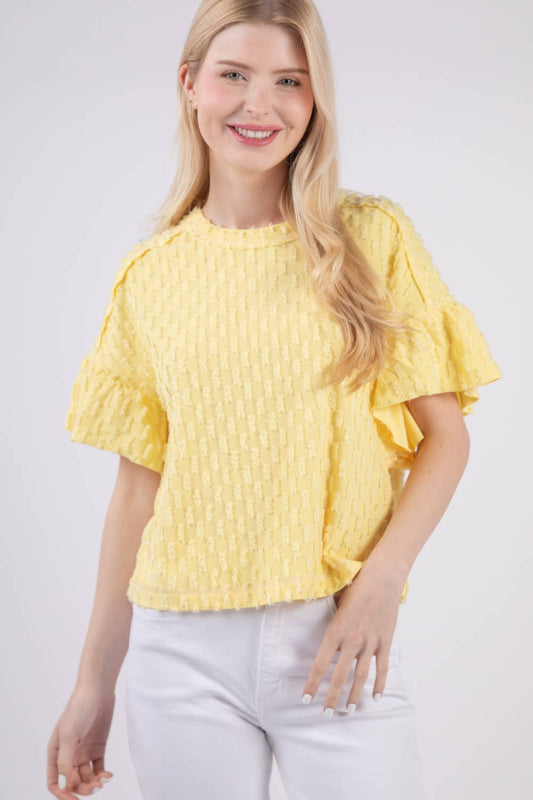 Textured Knit Oversized Casual Top - Multiple Colors
