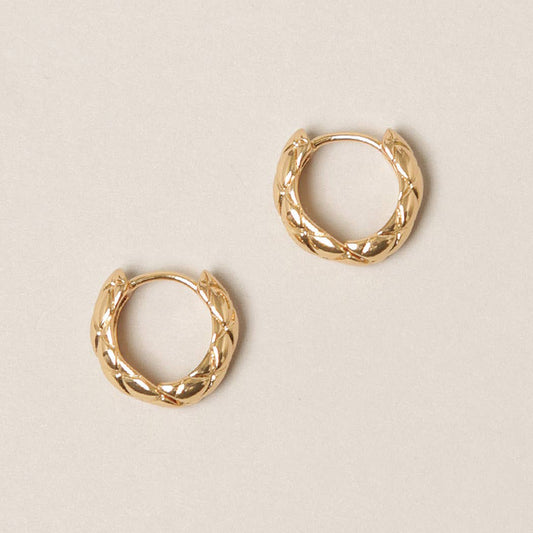 14K Gold Dipped C-Shaped Hoop Earrings