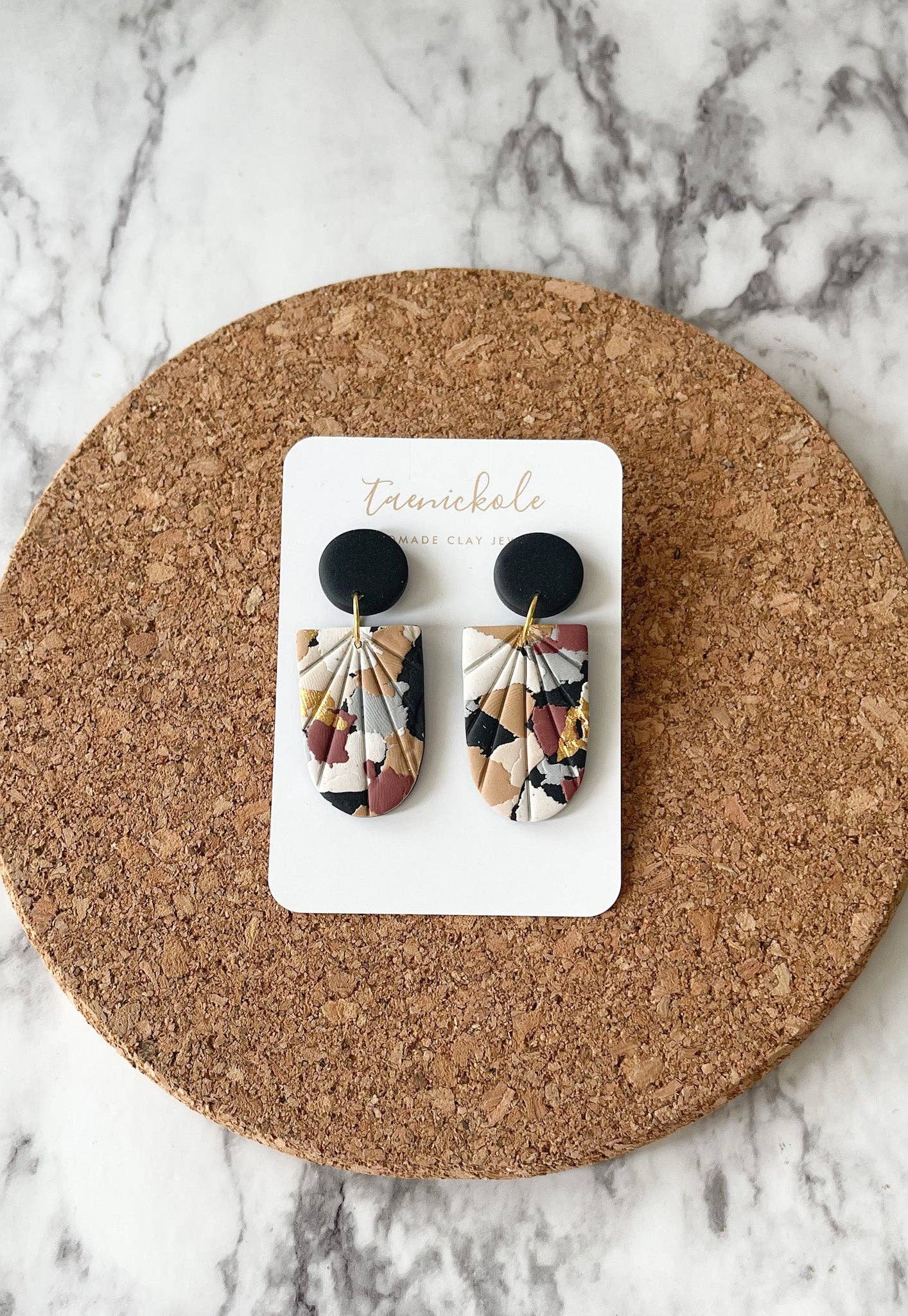 Polymer Clay Earrings | Hemingway Collection | Art Deco