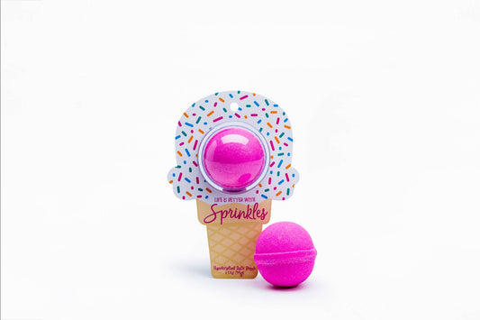 Life is Better with Sprinkles Ice Cream Clamshell Bath Bomb