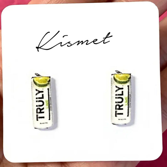 Truly Lime Hard Seltzer Can Earrings