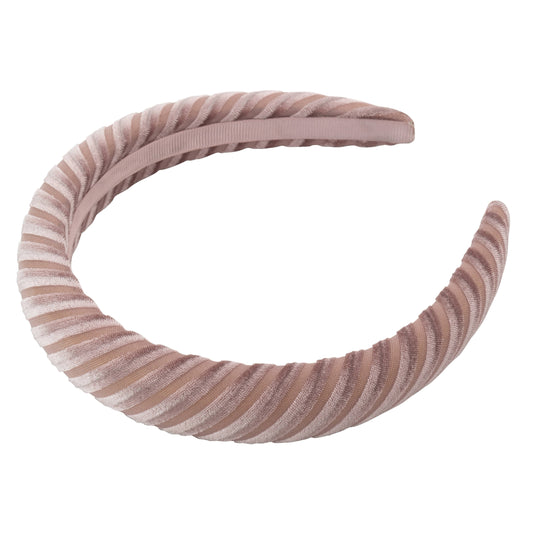 Padded Velvet Headband - Blush